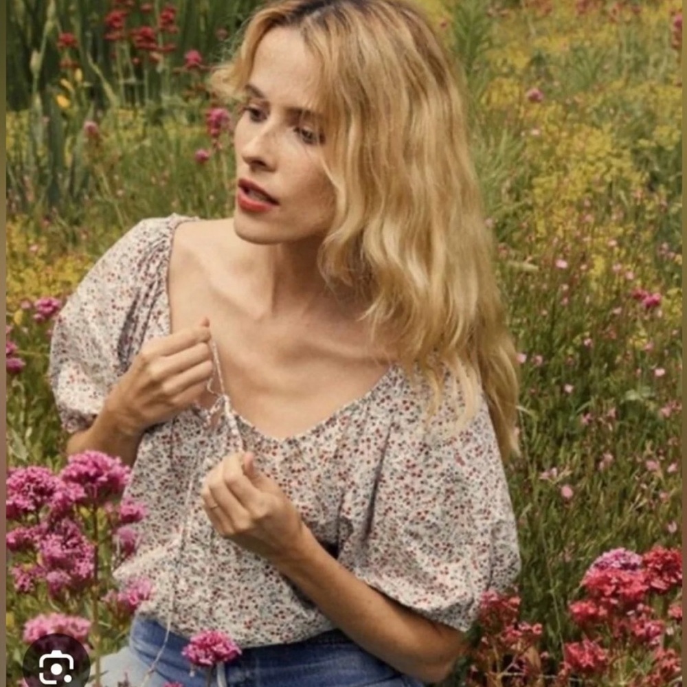 Doen Lotus Top in briarwood floral size XS